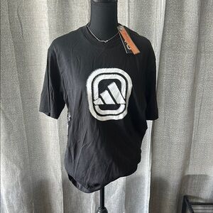Adidas Black and White Short Sleeve Tees Graphic Design